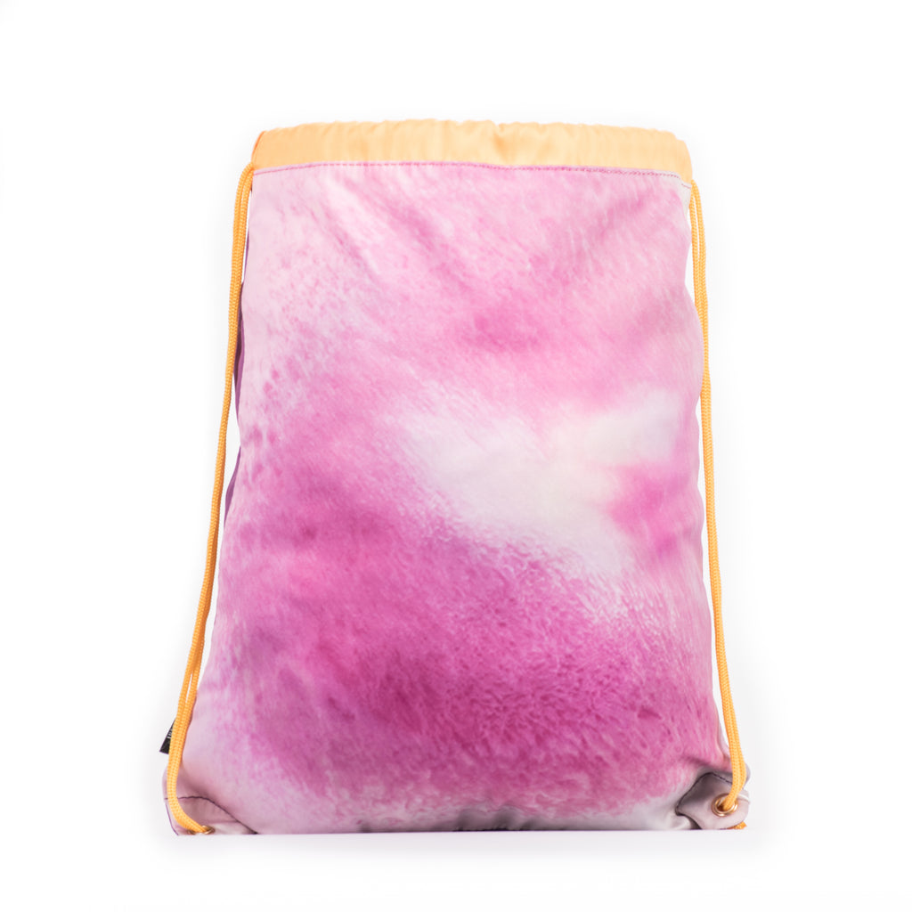 Purple Rainbow Owl Drawstring Library Swim Bags (Water Resistant)