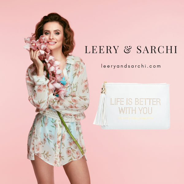 Dunsborough, Yallingup, Margaret River Region gorgeous women's "Life Is Better With You" clutch, pouch to complete your look. Clutches with messages, evening & day styles, perfect gifts.